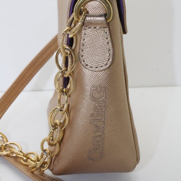 Claudia G Tiny Leather Shoulder Bag -Rose Gold - Picture 5 of 10